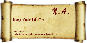 Ney Adrián névjegykártya